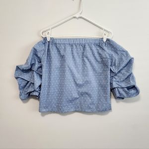 Off Shoulder Ruffled Sleeve Top